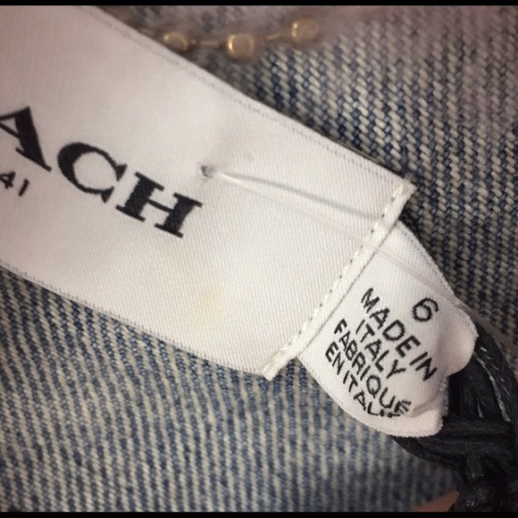 NWT coach 1941 denim jacket patchwork size 6 - Picture 4 of 14